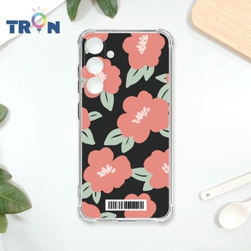 TRON 三星 S24 平塗手繪花朵A款 四角防摔載具殼 軟殼 手機殼