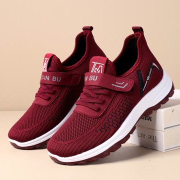 新款女保暖輕便奶奶鞋舒適軟底官方正品加絨單鞋