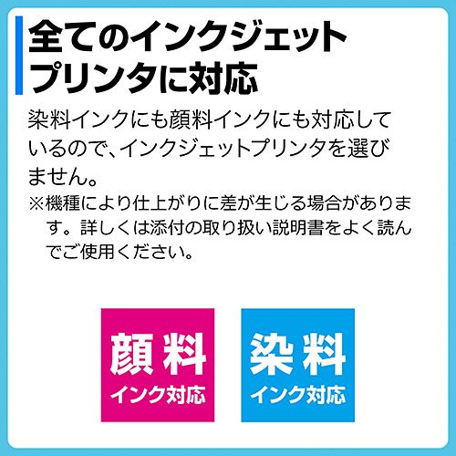 アイロン転写紙 インクジェット専用 はがきサイズ 白布用 顔料 染料インク両対応 20シート入 300-JPTPR001