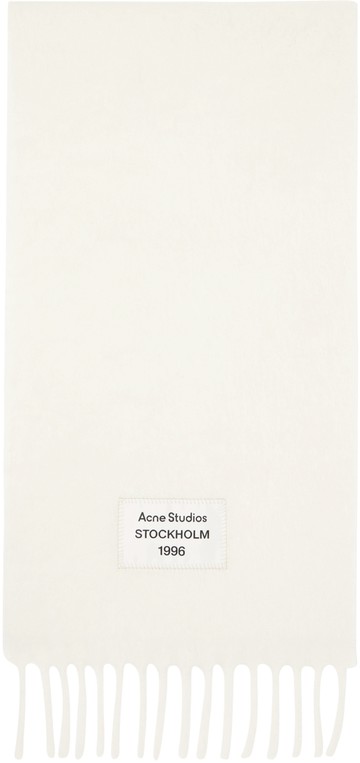 Acne Studios 白色流苏围巾