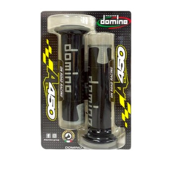 《油工坊》DOMINO A450 握把套 雙色 開孔 細顆粒 止滑  黑色/灰字 【免運】