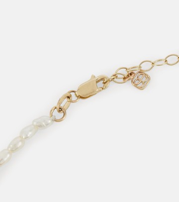 Sydney Evan Half Moon 14kt gold choker with diamonds