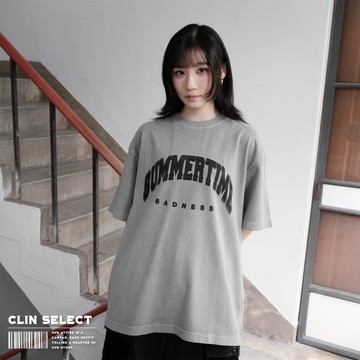 西林 CLIN｜選物｜Summer Time 重磅印花T_兩色 / T-0056 中性 素色 工裝 Cityboy 短袖