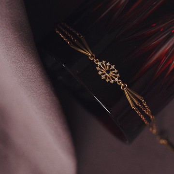 古典黑鋯石流蘇 手鍊