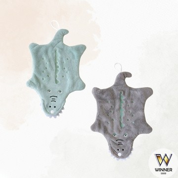 小鱷魚超纖擦拭布【Winner】超纖擦拭布 可掛擦手巾 擦拭布 可掛式擦手布 吸水巾 擦手布 擦手巾 手巾 造型擦手巾