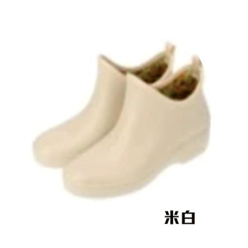 日本製 MARURYO日本製抗菌速乾材質 時尚雨鞋/雨靴(綠盒)-米白