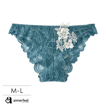 aimerfeel-化學蕾絲造型半包臀內褲-鈷藍色-1950222-VB