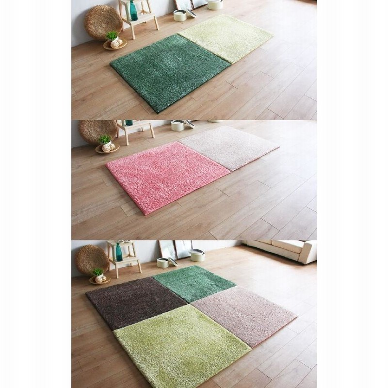 楽天市場】ラグ 100×100 正方形 ジョイントマット 厚手 2cm