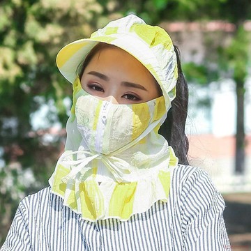 桃園出貨🍂防曬帽子女夏季大帽檐大披肩遮陽帽戶外騎行幹活防塵採茶帽太陽帽