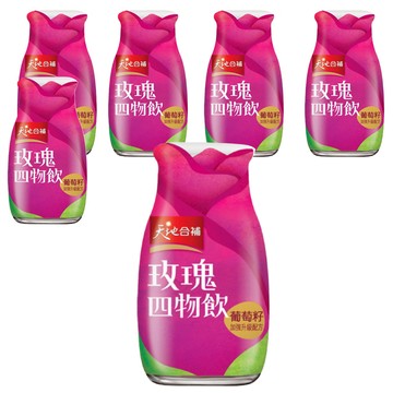 天地合補 膠原蛋白玫瑰四物飲，添加玫瑰果，120毫升 x 6瓶  720ml  1盒