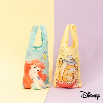 迪士尼｜可收納飲料袋 愛麗兒 樂佩 米奇 史迪奇 三眼怪 公主 奇奇蒂蒂 飲料袋 環保袋 手提袋 CA844