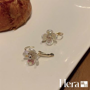 【HERA赫拉】花開半夏簡約新潮氣質花朵耳環耳夾
