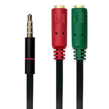 ziya 智雅科技 筆記型電腦/桌上型電腦 3.5mm轉麥克風耳機轉接線 雙色經典款 三環四極  1組