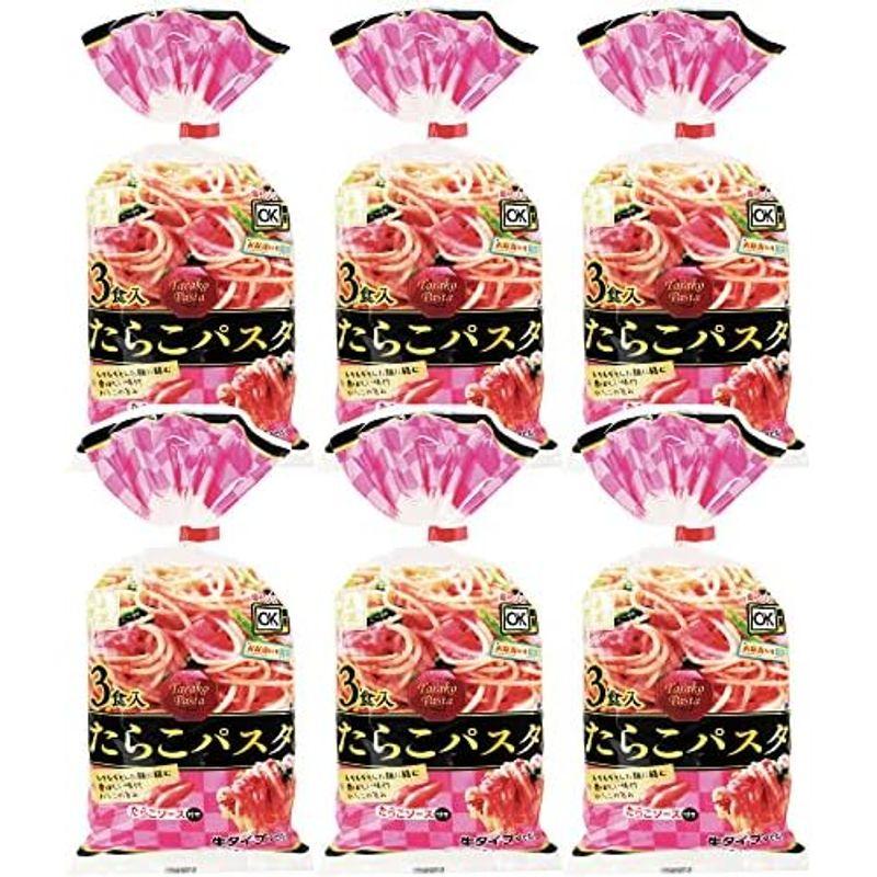 五木食品 3食たらこパスタ 465g ×6個(電子レンジ調理可能)(常温保存商品)