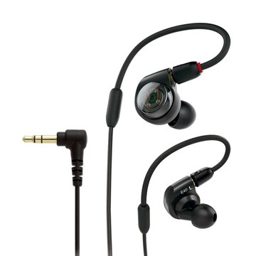 audio-technica 鐵三角 動圈單體耳塞式監聽耳機 原廠保固  ATH-E40  黑色