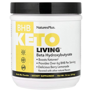 NaturesPlus, BHB Keto Living™，美味漿果檸檬水味，7.4 盎司（210 克）