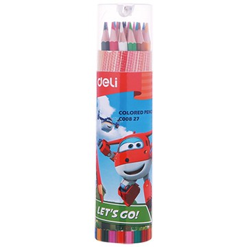 得力Deli Super Wings色鉛筆/EC00827/24色/桶裝/附筆削