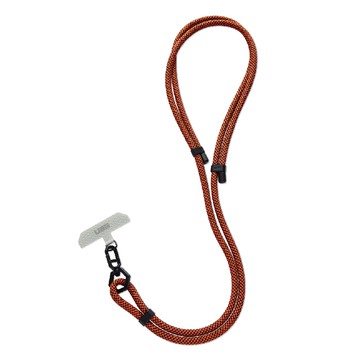 UAG 簡約編織可調式背帶掛繩 7mm  1條  黑色/橘色