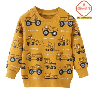 【卡通印花】男童衛衣 兒童衛衣 童裝衛衣 長袖T恤 秋季上衣 純棉圓領 休閒運動 新款童裝 男童秋裝