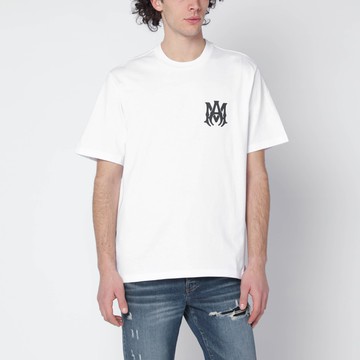 White cotton T-shirt with logo