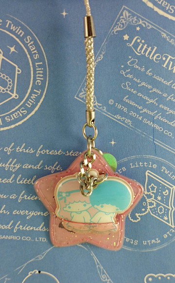 【震撼精品百貨】Little Twin Stars KiKi&LaLa 雙子星小天使 手機吊飾 可擦 星造型 震撼日式精品百貨