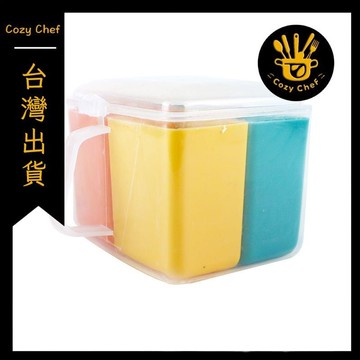 ✨️臺灣出貨✨️暖廚小築✅可開發票家用廚房調料盒組合裝調味盒一體多格味精鹽收納罐有蓋佐料收納盒