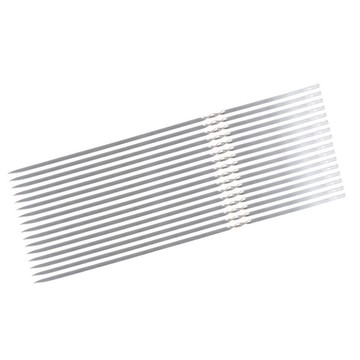 304不鏽鋼燒烤串籤10支組(含收納籤筒)(35cm) [大買家]