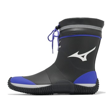 Mizuno 防水工作靴 Justafit NH1 男鞋 黑藍 防水 支撐 束繩 戶外 休閒鞋 美津濃 F3JBN001-09