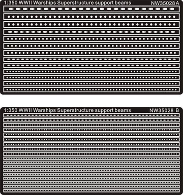 AM-WORKS NW35028 1/350 二戰艦船通用減重孔條/工字鋼