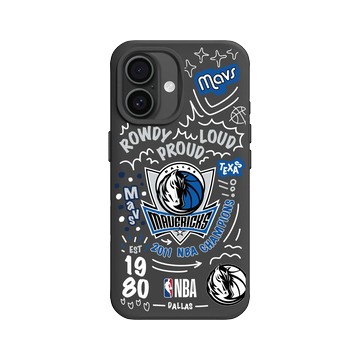 iPhone 16 SolidX 黑 - NBA - 塗鴉系列-達拉斯獨行俠 Dallas Mavericks - Graffiti