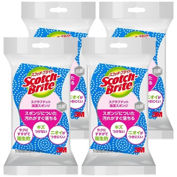 3M Scotch-Brite 百利 潔力豆海綿菜瓜布  藍色  4個  1個裝