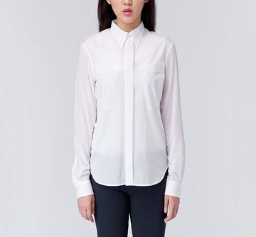 【特賣福利品】永遠對生活充滿希望 涼感強撚抗皺女長袖襯衫