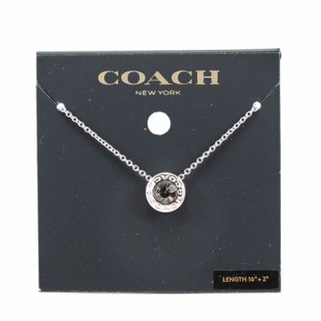 COACH時尚項鍊F54514(圓形綠)