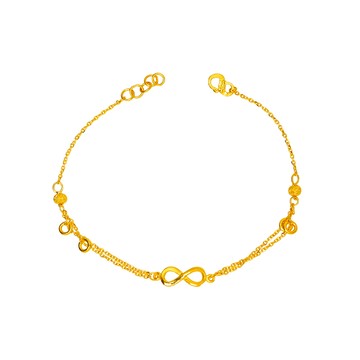 Jove gold 漾金飾 心之所歸黃金手鍊-雙鍊款