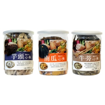 Global Garden 盛花園 芋頭+南瓜+牛蒡脆片小點3件組 低溫真空乾燥 香甜清脆可口 無添加色素防腐劑  390g  1組