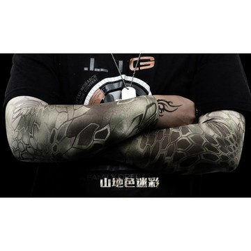 【酷愛】山地色蟒蛇迷彩 酋長 超透氣 彈力迷彩袖套，防曬，生存遊戲 登山 戶外 露營 騎車