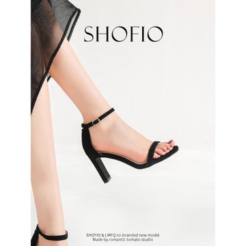 性感真皮高鞋涼鞋女粗跟2025夏季新款百搭扁跟一字帶氣質磨砂女鞋