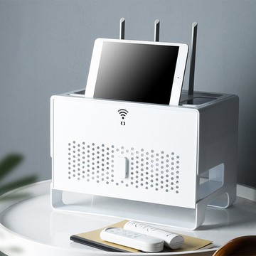 Dapeonam WiFi桌上型路由器整理盒  白色  寬31.4 x 深21 x 高23cm