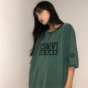 復古美式短袖t恤女夏季新款寬松薄款oversize原宿風半袖上衣