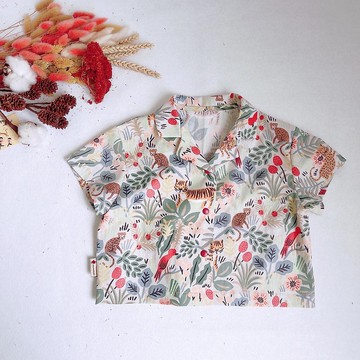 古巴領短袖 繽紛叢林