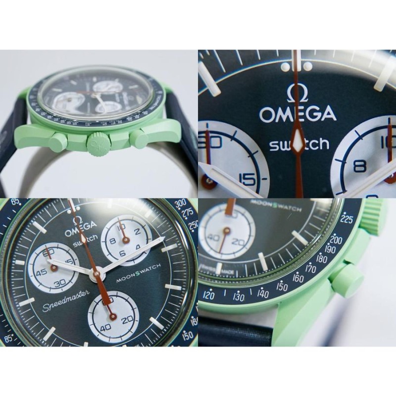 本物 スウォッチ オメガ Swatch OMEGA ムーンウォッチ スピードマスター MISSION ON EARTH 腕時計 電池式 ネイビー文字盤  SO33G100 メンズ | LINEショッピング