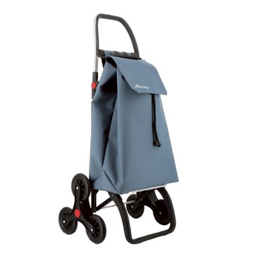 ROLSER 6L爬梯六輪時尚購物車(莫蘭迪藍)
