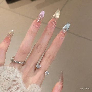 🌈潮虹爆款💥現貨 隔日達【糖果馬卡龍貓眼】純手工美甲 ins風穿戴甲 貓眼穿戴甲 素色美甲 長橢圓  新年禮物 長橢圓