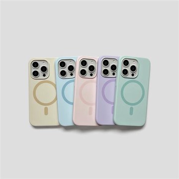 16pro好質感baby藍古董白磁吸糯嘰嘰液態硅膠15硬殼手機殼iPhone13適用14蘋果12手機殼保護套防摔