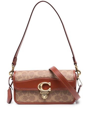 Coach - Studio canvas shoulder bag - women - Calf Leather - One Size - Brown