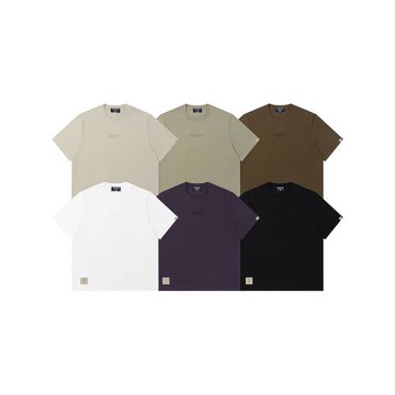 短寬版cleanfit 涼感索羅娜速干百搭休閑運動寬松壓花短袖T恤男潮