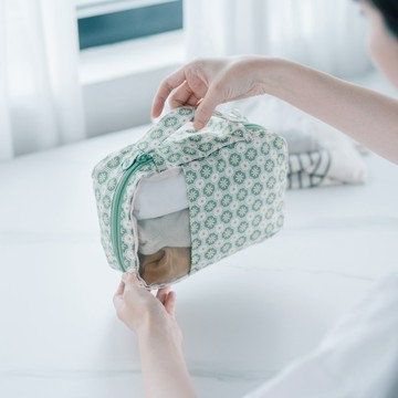 【印花樂】旅行收納袋/老磁磚2號/鼠尾草綠