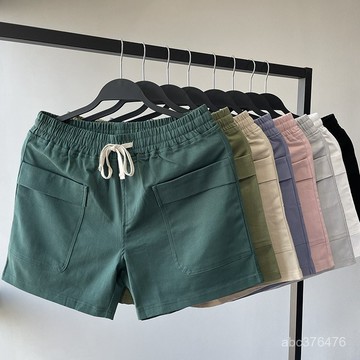夏日休閒外穿純棉高質量純色短褲潮流潮牌青春小衆
