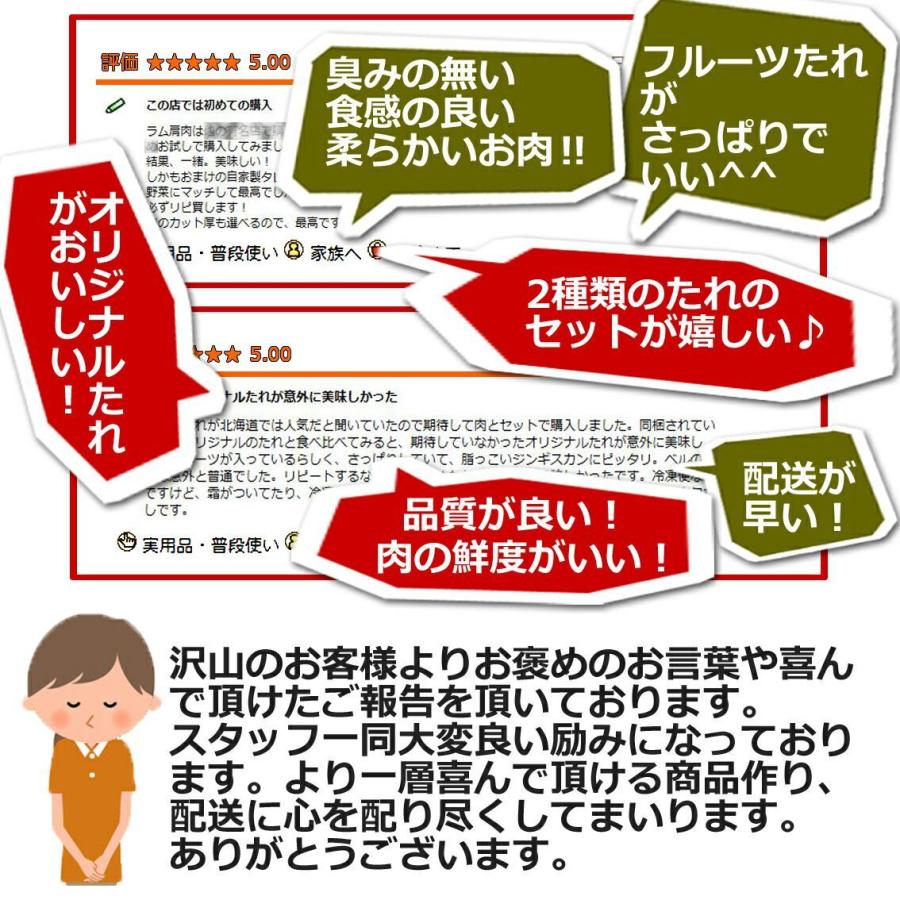 北海道 ジンギスカン 羊肉  ラム肉 ラム肩ロース 厚切り ジンギスカン肉 500g×２ オリジナル たれ タレ 付 ギフト 肉セット    焼肉 お肉