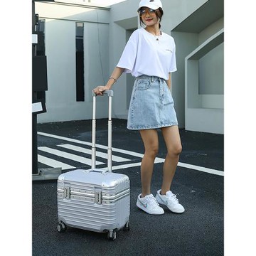 鋁框攝影器材收納拉桿箱小型男女學生行李箱登機箱加厚耐用密碼箱